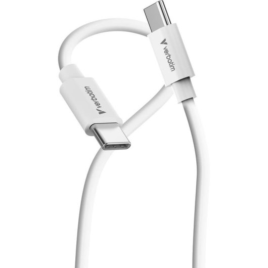 USB-C zu USB-C Kabel Verbatim 32391 1 m USB 2.0 60W Schwarz Weiß