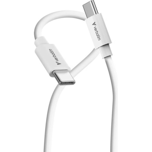USB-C zu USB-C Kabel Verbatim 32391 1 m USB 2.0 60W Schwarz Weiß