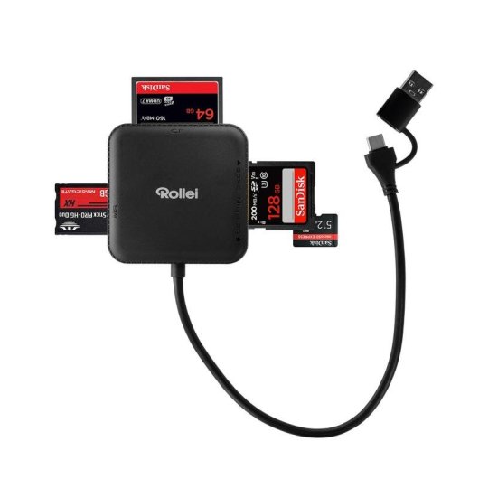 Kartenleser Rollei 25102 USB 3.0 Type-A/Type-C Schwarz