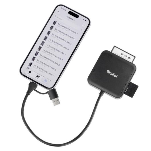 Kartenleser Rollei 25102 USB 3.0 Type-A/Type-C Schwarz