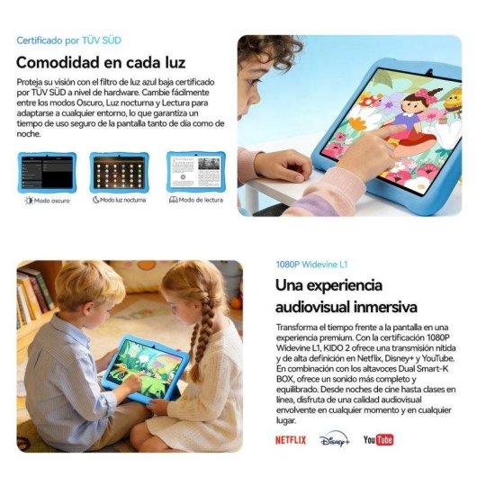 Tablet OSCAL KIDO 2 WiFi 10,1" 4GB 64GB Azul