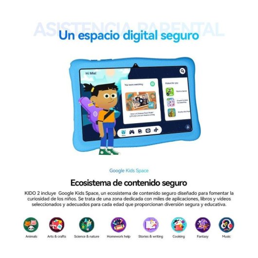 Tablet OSCAL KIDO 2 WiFi 10,1" 4GB 64GB Azul