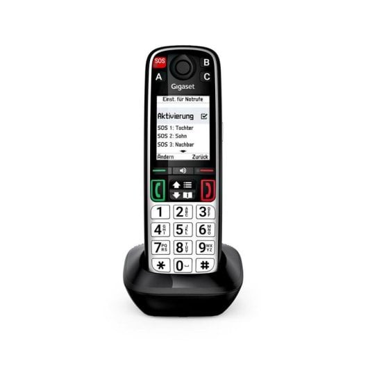 Téléphone Gigaset EASY 500HX DECT/Analogique Sans Fil avec Haut-parleur et 200 Entrées