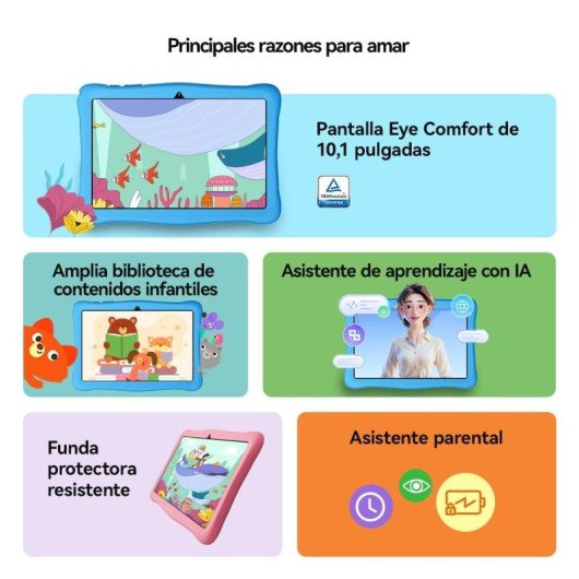 Tablet OSCAL KIDO 2 WiFi 10,1" 4GB 64GB Rosa