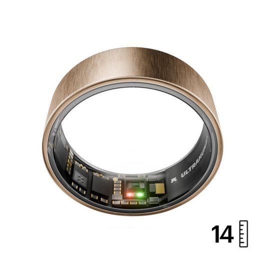 Anel inteligente Ultrahuman Ring AIR Tamanho 14 Bluetooth 5.0 IP68 6 dias Android/iOS Ouro rosa