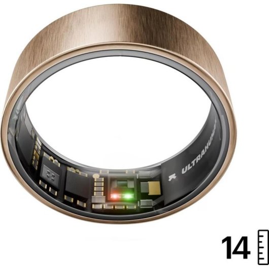Anel inteligente Ultrahuman Ring AIR Tamanho 14 Bluetooth 5.0 IP68 6 dias Android/iOS Ouro rosa