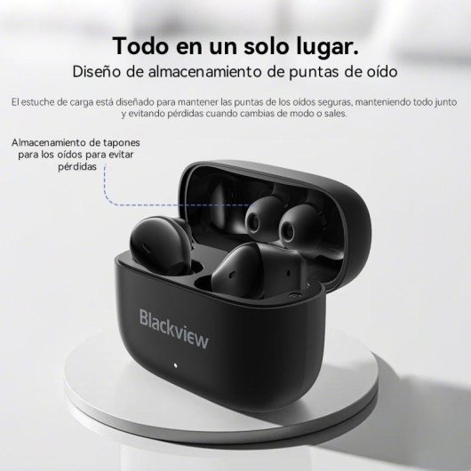 Auriculares Blackview Airbuds16 sem fios Bluetooth 6.0, driver 13 mm, Type-C, preto