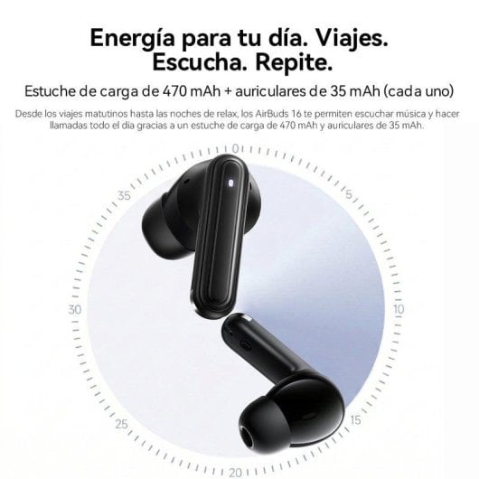Auriculares Blackview Airbuds16 sem fios Bluetooth 6.0, driver 13 mm, Type-C, preto