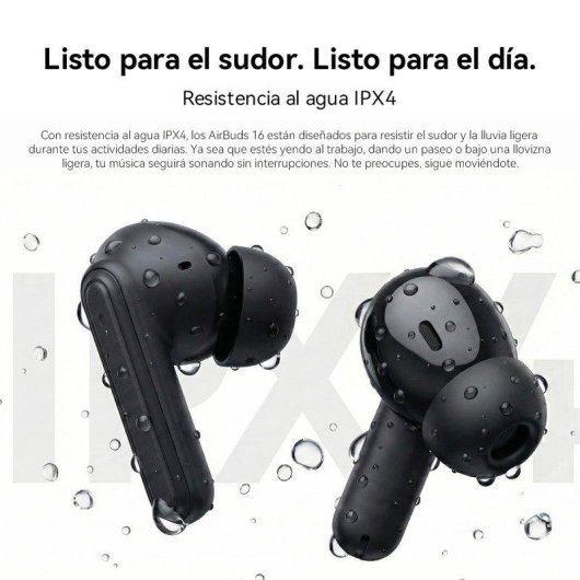 Auriculares Blackview Airbuds16 sem fios Bluetooth 6.0, driver 13 mm, Type-C, preto