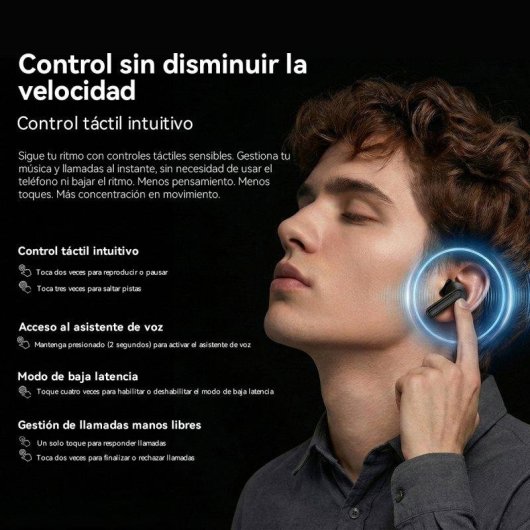 Auriculares Blackview Airbuds16 sem fios Bluetooth 6.0, driver 13 mm, Type-C, preto