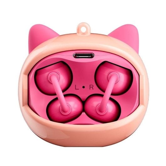 Écouteurs Blackview Airbudsk1 Bluetooth 6.0 sans fil pour enfants, design ludique rose