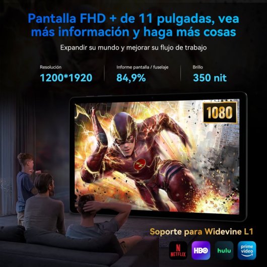Tablet T90 WiFi 11" 8GB 128GB Azul con Teclado y Stylus Pen