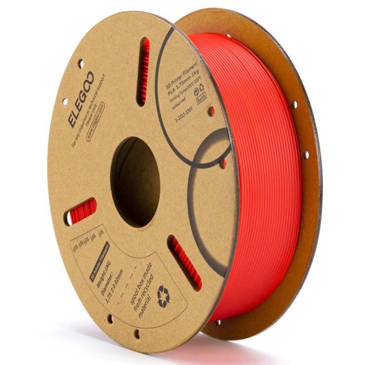 Elegoo PLA Rojo 1,75 mm/ 1000 g Paper Spool