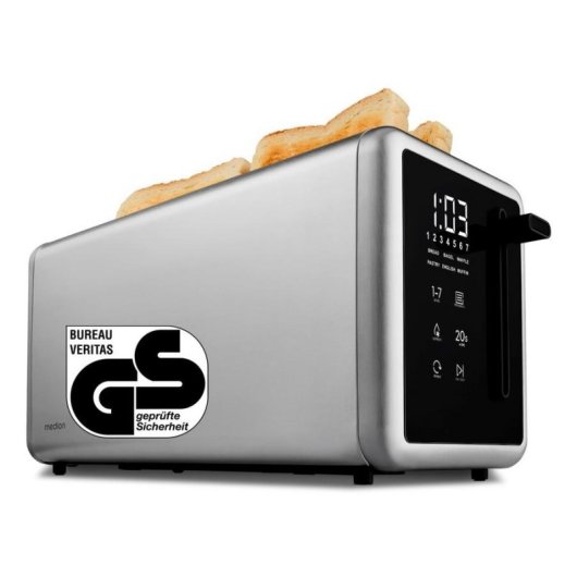 Tostadora MEDION MD 12103 4 rebanadas 1450 W acero inoxidable