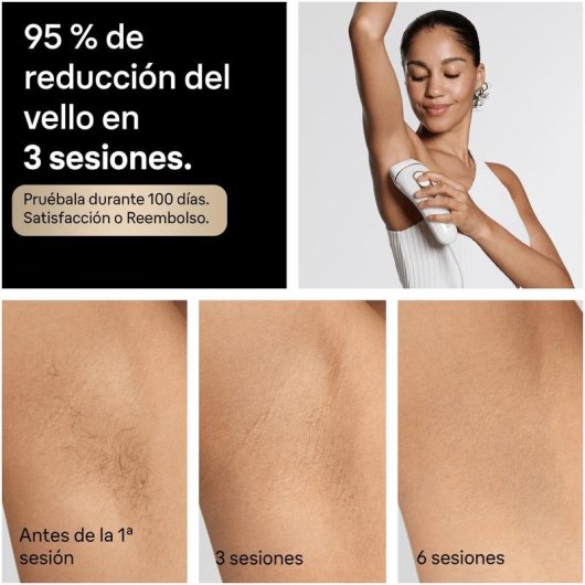 Depiladora Luz Pulsada IPL Braun Silk-expert Pro 5 PL5234 10 Niveles 2 Cabezales