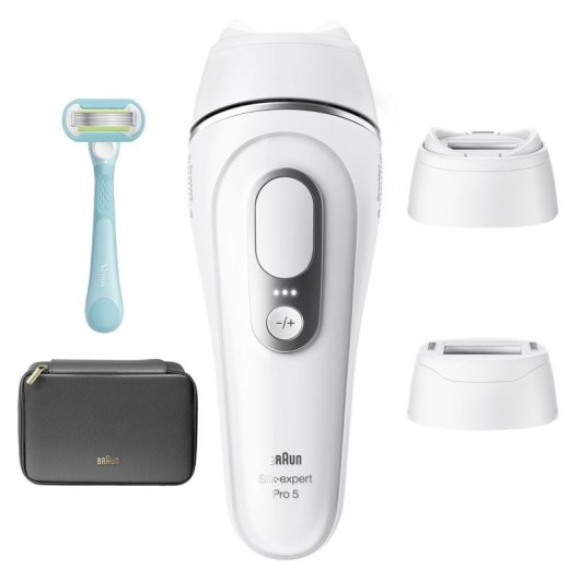 Depiladora Luz Pulsada IPL Braun Silk-expert Pro 5 PL5234 10 Niveles 2 Cabezales