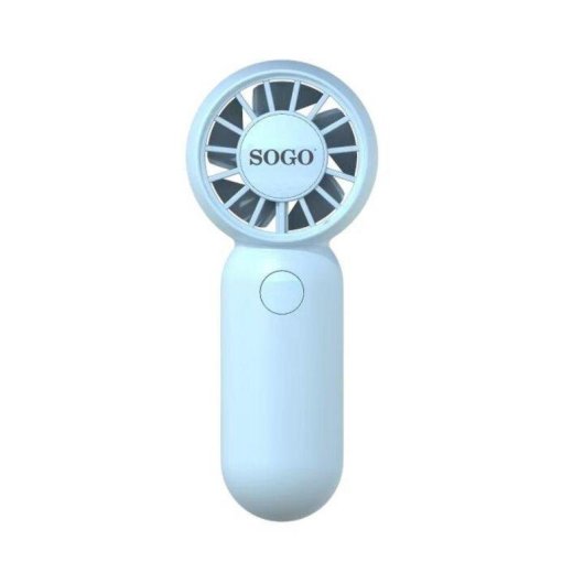 Mini Ventilador de Mano SOGO VEN-SS-21145-BL 3W 3 Velocidades Motor BLDC Recargable Azul