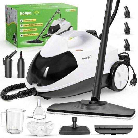 Dampfreiniger Rolipo 2000 W 4 bar Tank 2 Liter Autonomie 40 Minuten weiß