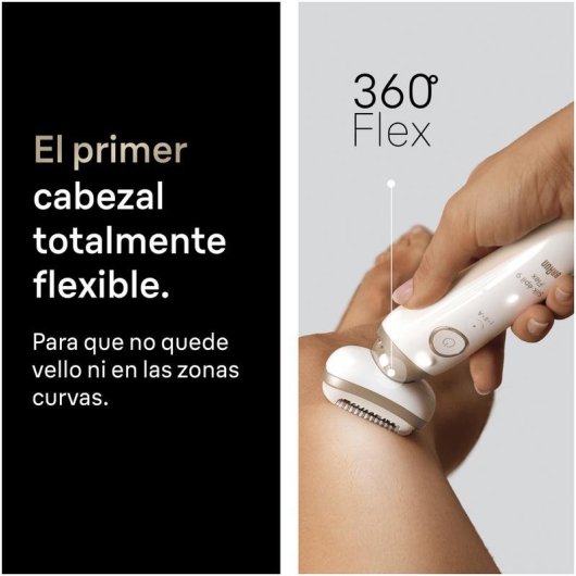 Depiladora Elétrica Braun Silk-épil 9 Flex 9-060 sem Fios 2 Velocidades 2 Cabeças Seco e Húmido