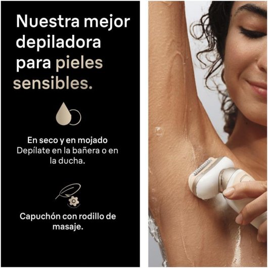 Depiladora Elétrica Braun Silk-épil 9 Flex 9-060 sem Fios 2 Velocidades 2 Cabeças Seco e Húmido