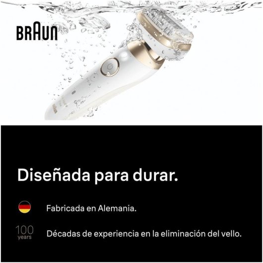 Depiladora Elétrica Braun Silk-épil 9 Flex 9-060 sem Fios 2 Velocidades 2 Cabeças Seco e Húmido