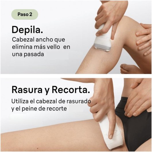 Depiladora Eléctrica Braun Silk-épil 7 7-081 Inalámbrica 2 Velocidades 6 Cabezales Seco y Húmedo