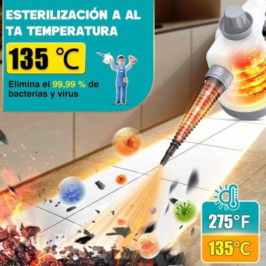 Limpiador a vapor portátil Rolipo 1050 W 440 ml pistola de vapor doméstica multifunción