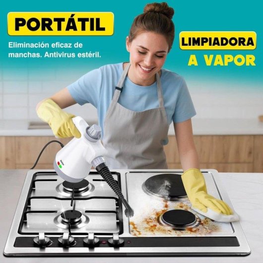 Limpiador a vapor portátil Rolipo 1050 W 440 ml pistola de vapor doméstica multifunción