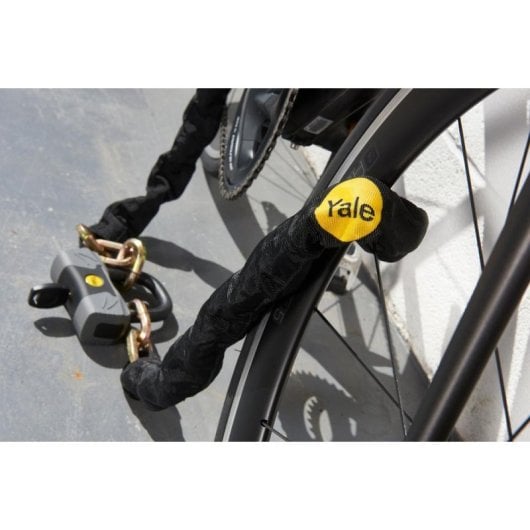 Candado de Cadena Yale para Bicicleta 1,1 m con Llave y Cerradura de Titanio Oro