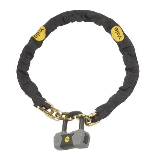 Candado de Cadena Yale para Bicicleta 1,1 m con Llave y Cerradura de Titanio Oro