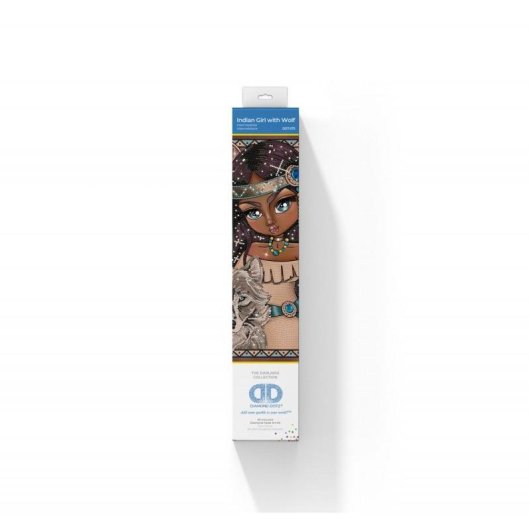 Kit Diamond Dotz Rapariga Indiana com Lobo Adulto Multicolor Intermédio 400x300 mm