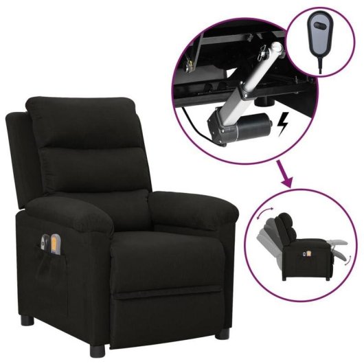 Sillón de Masaje Eléctrico vitaXL Nero 1 pezzo