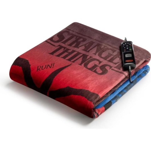 Manta eléctrica Imetec CaldoPlaid Stranger Things 120x160 cm 6 niveles calefacción