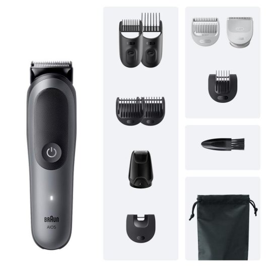 Máquina de Cortar Cabelo Braun 80789913 Sem Fios 21 Comprimentos 120min 8 Pentes À Prova de Água Carga Rápida