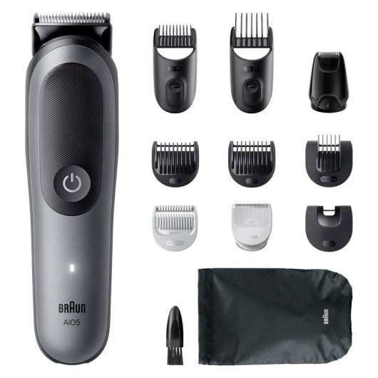 Máquina de Cortar Cabelo Braun 80789913 Sem Fios 21 Comprimentos 120min 8 Pentes À Prova de Água Carga Rápida