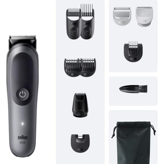 Máquina de Cortar Cabelo Braun 80789913 Sem Fios 21 Comprimentos 120min 8 Pentes À Prova de Água Carga Rápida