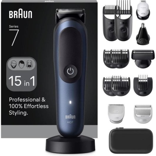 Cortapelos Multifunción Braun 80789909 Inalámbrico 21 Longitudes 120min 10 Peines Seco y Húmedo