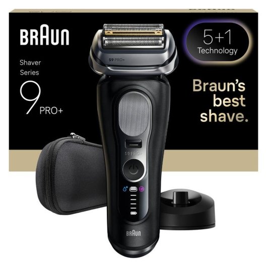 Afeitadora Facial Braun Series 9 Pro+ 9610S Inalámbrica 60min Seco y Mojado 5 Láminas Carga Rápida