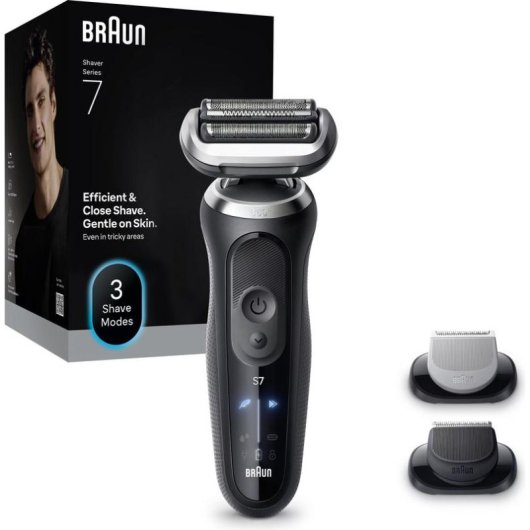 Rasoir Visage Braun Series 7 72-N1620s Sans Fil 60min Sec et Mouillé 3 Grilles Charge Rapide