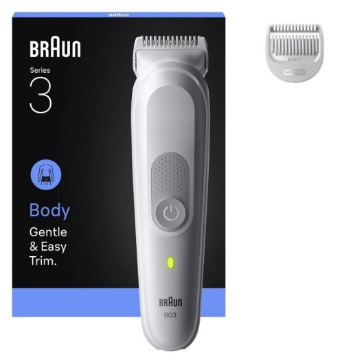 Afeitadora Corporal Braun Series 3 80789711 Inalámbrica 80min Seco y Mojado 1 Peine SkinGuard