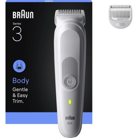Afeitadora Corporal Braun Series 3 80789711 Inalámbrica 80min Seco y Mojado 1 Peine SkinGuard