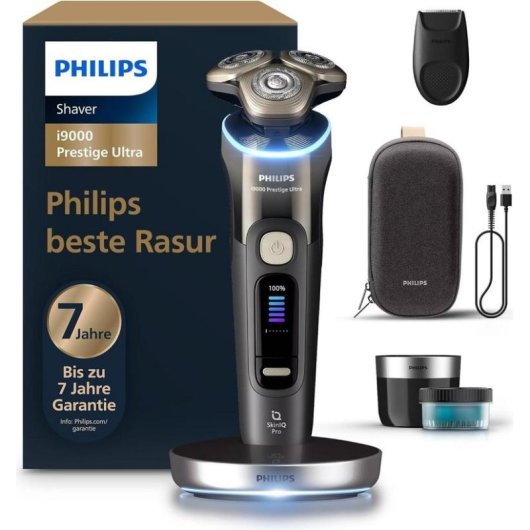 Afeitadora Facial Philips i9000 Prestige Ultra XP9405/31 Inalámbrica 60min Seco y Mojado 3 Cuchillas Carga Rápida