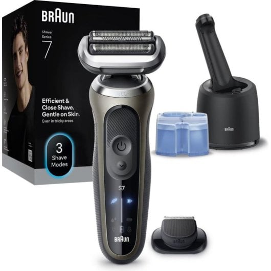 Rasoir Visage Braun Series 7 72-C7200cc Sans Fil 60min Sec et Mouillé 3 Lames Charge Rapide