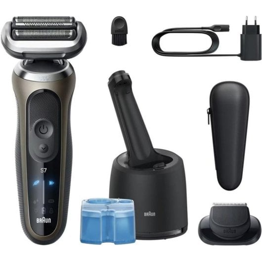 Rasoir Visage Braun Series 7 72-C7200cc Sans Fil 60min Sec et Mouillé 3 Lames Charge Rapide