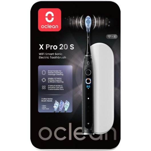 Brosse à Dents Sonique Oclean X Pro 20 4 Modes 3 Embouts Minuteur Étui