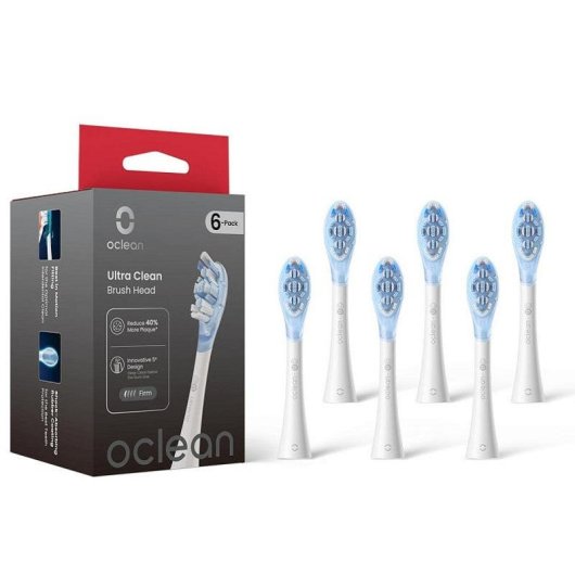 Recargas Escovas Dentes Clean Oclean UC03-6 Ultra Clean 6 Unidades Dureza Firme