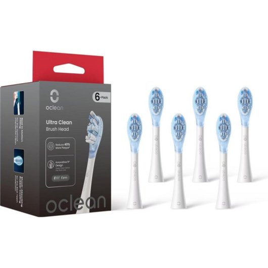 Recargas Escovas Dentes Clean Oclean UC03-6 Ultra Clean 6 Unidades Dureza Firme