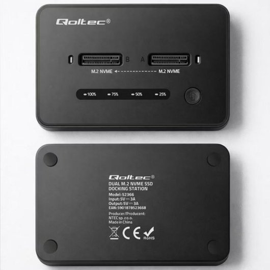 Docking Station M.2 NVMe Qoltec USB-C 20 Gbit/s Klon