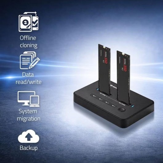 Docking Station M.2 NVMe Qoltec USB-C 20 Gbit/s Klon