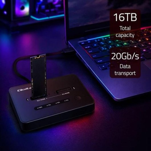Docking Station M.2 NVMe Qoltec USB-C 20 Gbit/s Klon